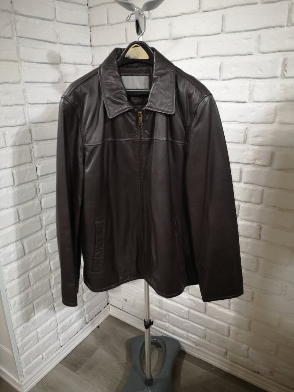 Wilsons Leather Men's Size Large Black Full Zip Very Soft Leather Jacket